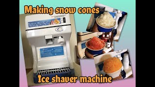 Ice Shaver Machine and making Snow cones [upl. by Janina]