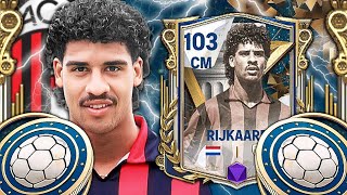 BEST CM IN THE GAME HALL OF LEGENDS ICON PLAYER FRANK RIJKAARD 103 OVR REVIEW  FC MOBILE 24 [upl. by Borman575]