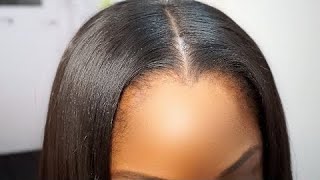 DETAILED HOW TO DO AN INVISIBLE TRADITIONAL WEAVE  MIDDLE PART LEAVE OUTSEW IN2024🪡🧵 [upl. by Zohar]