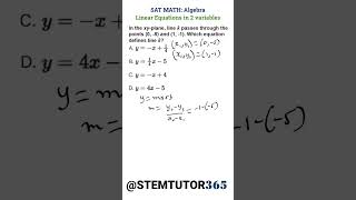 Cracking SAT Linear Equations Algebra Short Tutorial shorts satmath testprep algebratricks [upl. by Chesna]