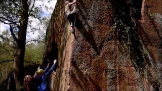 Shropshire Gold  first ascent  Nick Dixon Grinshill E8 6c 20134ish [upl. by Rowell]