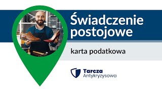 Karta podatkowa  świadczenie postojowe dla działalności gospodarczej Tarcza antykryzysowa [upl. by Oetomit]