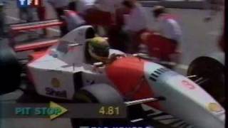 Ayrton Senna Pit Stop  F1 1993 Germany [upl. by Anirt264]