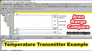 Omron PLC Tutorials  Area Range Compare  Temperature Transmitter Example [upl. by Rutan]