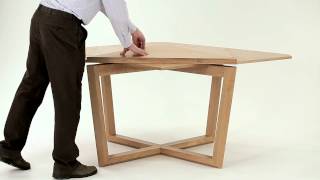 SEER table in oak  amazing expanding table by Bridges amp Talbot [upl. by Nehcterg]