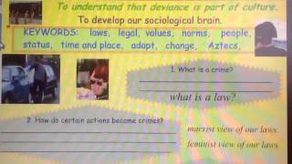 CRIME amp DEVIANCE INTRODUCTION Gcse sociology [upl. by Enileme]