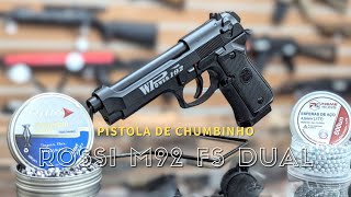 Pistola de Chumbinho M92 FS Rossi Dual Ammo Co2 Blowback [upl. by Namielus]