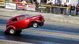 1939 Willys Wheelie at Byron Wheelie Competition [upl. by Syxela]