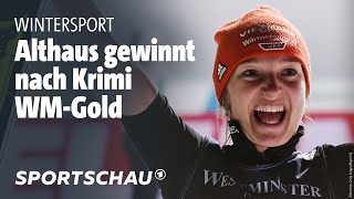 Skispringen Katharina Althaus gewinnt WMGold  Sportschau [upl. by Ahsier264]