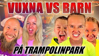 BARN VS VUXNA UTMANING PÅ TRAMPOLINPARK [upl. by Syramad]