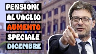 PENSIONI GIORGETTI PENSA AD UN POSSIBILE AUMENTO A DICEMBRE [upl. by Ailecnarf]