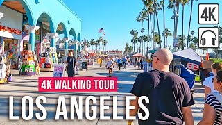 Los Angeles 4K Walking Tour  4hour LA Walk with Captions amp Immersive Sound 4K60fps [upl. by Selway285]