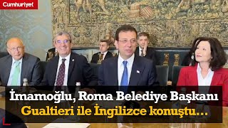 Ekrem İmamoğlu Roma Belediye Başkanı Roberto Gualtieri ile İngilizce konuştu [upl. by Ardnasil]