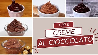 CREMA AL CIOCCOLATO Le 5 migliori ricette per farcire torte e dolci [upl. by Meehahs]