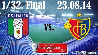 Italien GE vs FC Basel 04 Schweizer Cup 132 Final 230814 [upl. by Wernher]