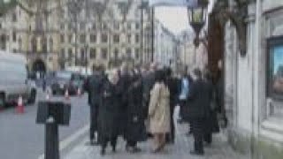 Kate Moss Rebecca Hall Adam Driver arrive for Burberry fashion show [upl. by Mroz161]