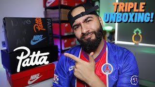 Nike Air Max 1 Patta Monarch  Air Max BW LA  Nike Dunk Low Goldenrod Unboxing [upl. by Claude]