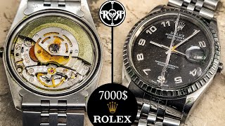 Restoration of a 7000 Rolex Datejust  Rare Vintage Rolex LogoDial  Rusty Caliber 3135 [upl. by Aloibaf]