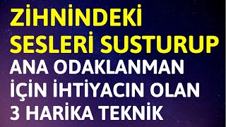 Zihnindeki Sesleri Susturup Ana Odaklanman İçin İhtiyacın Olan 3 Harika Teknik [upl. by Dominus353]