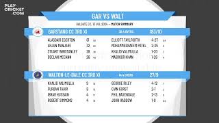 Garstang CC 3rd XI v WaltonleDale CC 3rd XI [upl. by Emiline]