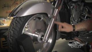 Install Kuryakyn Lower Fork Skins on a Honda VTX1300 • JampP Cycles [upl. by Anaitak]