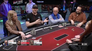 Phil Hellmuth Cate Hall Brunson Cantu  Livestream Poker Cash Game [upl. by Ahtoelc]