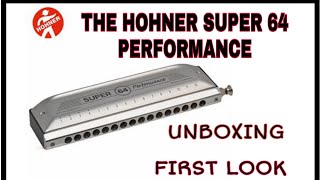 HOHNER SUPER 64 PERFORMANCE ONE OF THE BEST 16 HOLE CHROMATIC HARMONICA  UNBOXINGAND REVIEW [upl. by Marba]