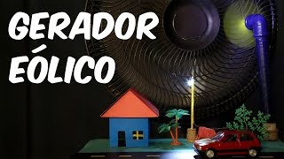 MINIGERADOR EÓLICO  transforme vento em energia elétrica [upl. by Teddman]