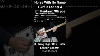 Horse With No Name  Circle looper amp Em pentatonic 9th position Full lesson link in description Cbg [upl. by Jeane]