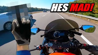 WHEN BIKERS FIGHT BACK  Crazy Motorcycle Moments Ep 41 [upl. by Nosneh]