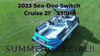 New 2023 SeaDoo Switch Cruise 21  230HP DEMO SPECIAL Pontoon Boat For Sale In Clear Lake WI [upl. by Naresh287]