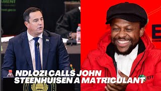 EFF MP Dr Mbuyiseni Ndlozi calls DA leader John Steenhuisen a matriculant [upl. by Okihcas912]