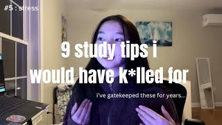 9 study tips I would’ve KLLED to know no more gatekeeping ✏️ [upl. by Irrot]