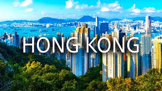 Hong Kong City 4k Drone Footage With Calming Music [upl. by Aisan]