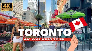 🇨🇦 Walking Torontos Downtown Entertainment District  4K Walking Tour 4K HDR 60fps [upl. by Assitruc]