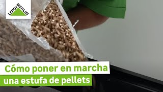 Cómo poner en funcionamiento una estufa de pellets  LEROY MERLIN [upl. by Ennadroj]