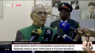 Presidente de Timor Leste José Ramos Horta rende homenagem a António Agostinho Neto [upl. by Dorine]