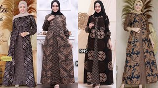 Model Gamis Batik Kombinasi Terbaru [upl. by Napier]