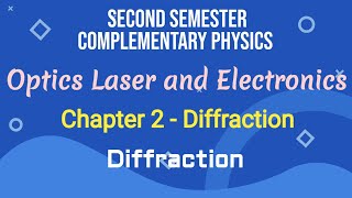 Diffraction Chapter II  Diffraction 2nd Semester complementary physics [upl. by Akeret370]