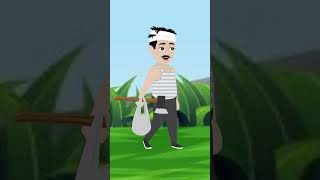 Hathi Aur Lakkad hara  One Minute Story  Cartoon  cartoonanimal [upl. by Oby]