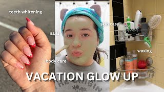 GLOW UP WITH ME FOR VACATION l nails waxing teeth whitening amp more [upl. by Ittap]