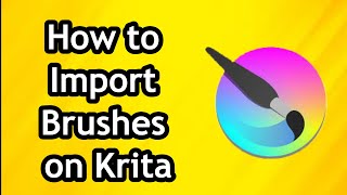 How to Import Brushes on Krita [upl. by Schlenger]