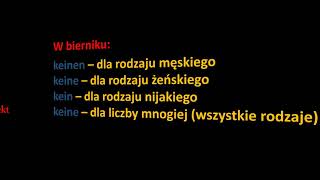 Język niemiecki dla początkujących 15  Przeczenie kein w bierniku cd [upl. by Aisyla]