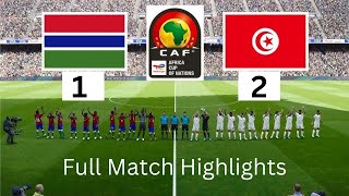 Gambia vs Tunisia AFCON 2025 qualifiers  Tunisia overcome Gambia 21 with Romdhane winner [upl. by Leland]