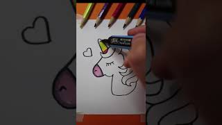 How To Draw Unicorn  Sevimli Unicorn Çizimi  Kolay Çizimler  ma çizim [upl. by Ploss22]