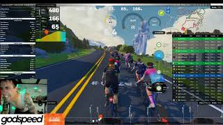 Zwift Stage 4 Pinarello Powered  Loop de Loop Today 0510 2 Laps 25 km [upl. by Gnouc]