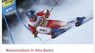 Ski Alpin Mens giant Slalom Alta Badia 2run Top6 Highlights 2023 [upl. by Ahsla]