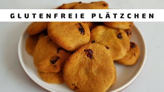 Quarkplätzchen Glutenfreie Plätzchen Low Carb Kekse aus Meismehl und Cranberries [upl. by Aznofla]