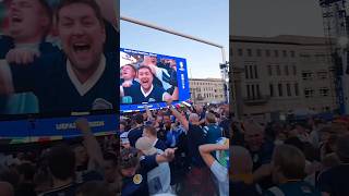 Scotland 🏴󠁧󠁢󠁳󠁣󠁴󠁿 fans celebrate a GOAL vs Switzerland in Berlin 💥 ABSOLUTE MADNESS bonkers scenes [upl. by Sabino]