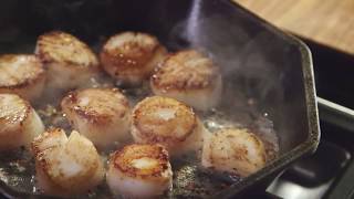 Pan Fried Scallops  FINEX 8quot Cast Iron Skillet [upl. by Silado]